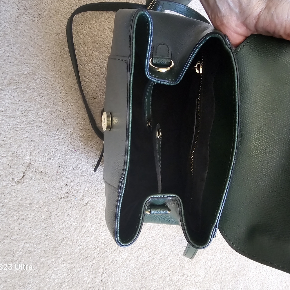 Genuine Italian leather Green Backpack NEW With Tags Anna Virgili Agnese - Picture 7 of 7